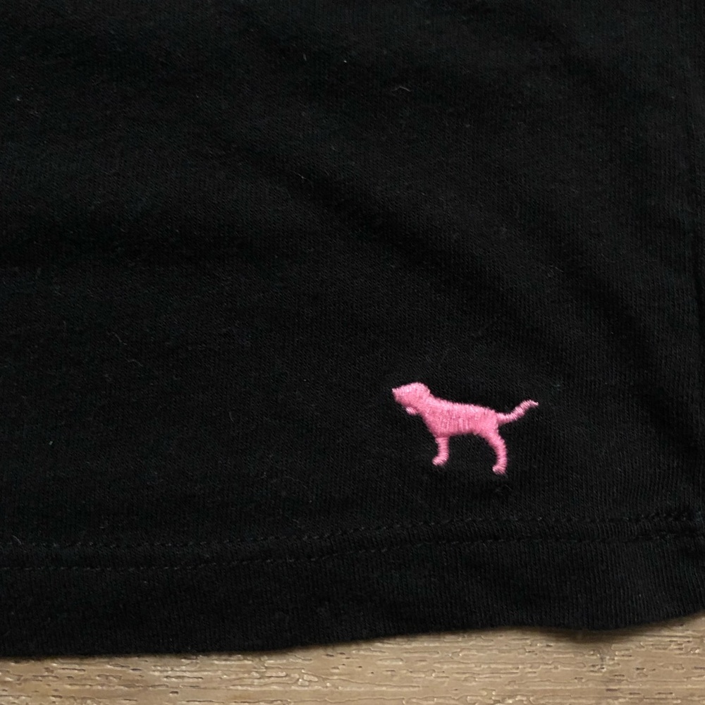 Victoria’s Secret Pink black graphic tee shirt M - Picture 6 of 7